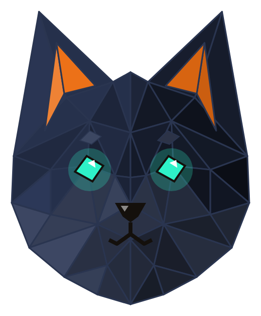 Quantum INU mascot head on transparent background